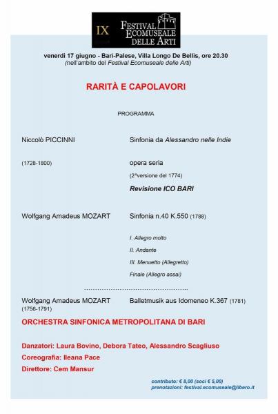 Festival Ecomuseale delle Arti - Orchestra Sinfonica Metropolitana di Bari