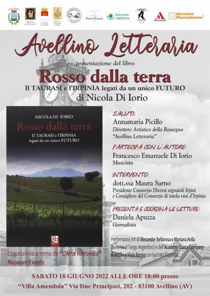 Di Iorio ad “Avellino Letteraria” con il libro “Rosso dalla Terra”