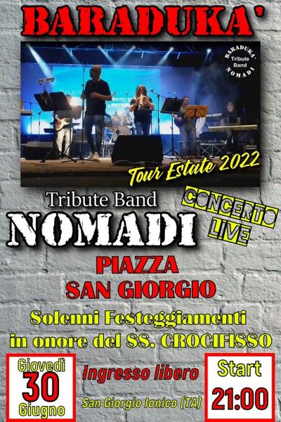 BARADUKA' (tribute band NOMADI) in Concerto Live