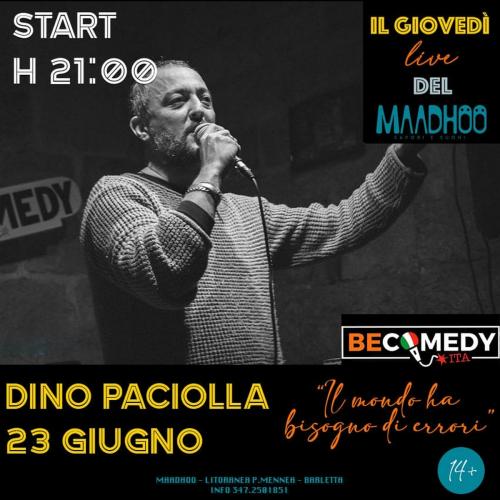 "Il mondo ha bisogno di errori" stand up comedy