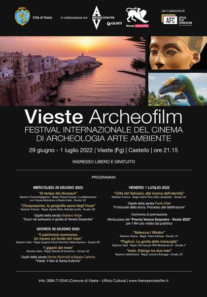 "Vieste Archeofilm", al castello di Vieste tre giorni dedicati al cinema di archeologia