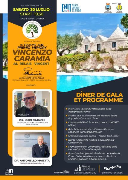 IX  Edizione  2022  Premio  Memory  Vincenzo CARAMIA