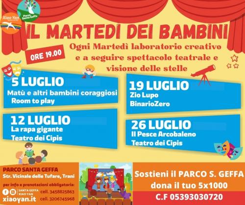 Santa Geffa, il primo martedì dei bambini con laboratorio e spettacolo teatrale