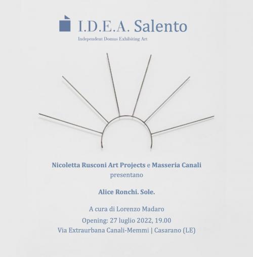 Alice Ronchi. Sole a cura di Lorenzo Madaro - Inaugurazione