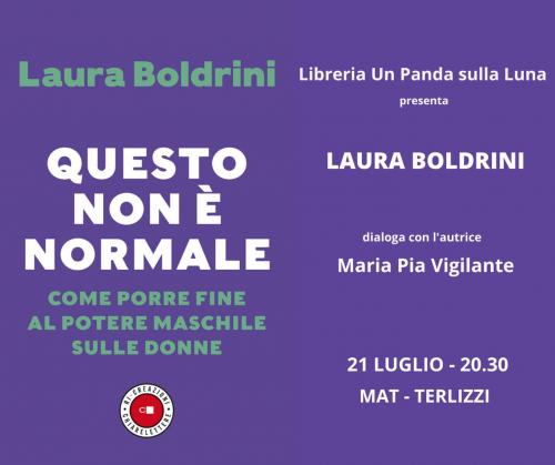 LAURA BOLDRINI presenta "Questo non è normale" - Chiarelettere edizioni