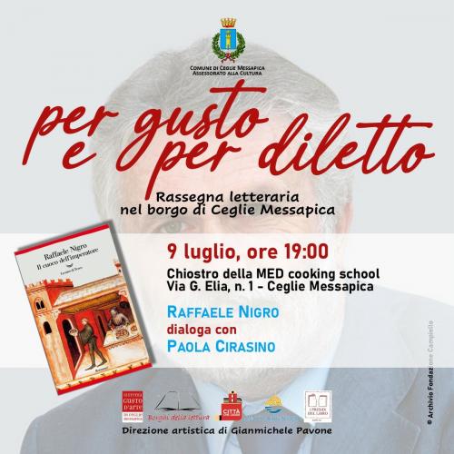 Rassegna letteraria "Per gusto e per diletto": Raffaele Nigro