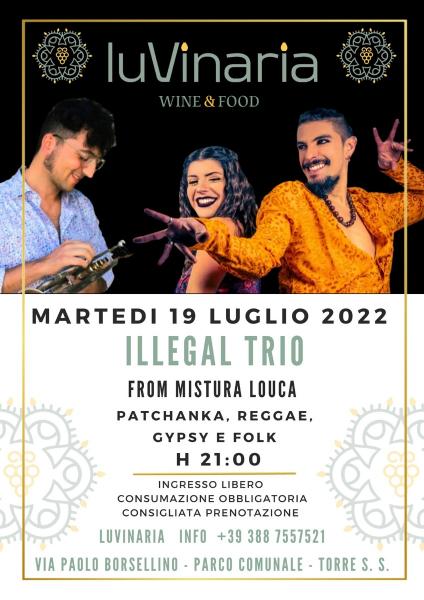 ILLEGAL TRIO (from Mistura Louca) in concerto martedì 19 luglio a Torre Santa Susanna