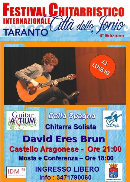 FESTIVAL CHITARRISTICO INTERNAZIONALE "CITTA' DELLO JONIO" Di scena la Spagna