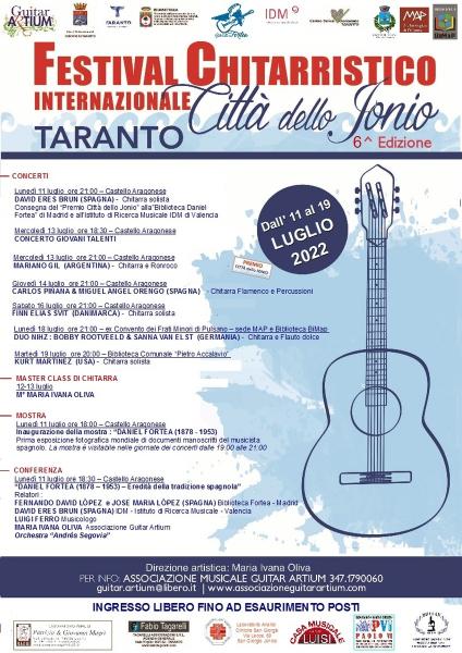 FESTIVAL CHITARRISTICO INTERNAZIONALE "CITTA' DELLO JONIO" CONCERTO "GIOVANI TALENTI"