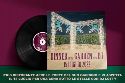 Dinner in the garden with Dj