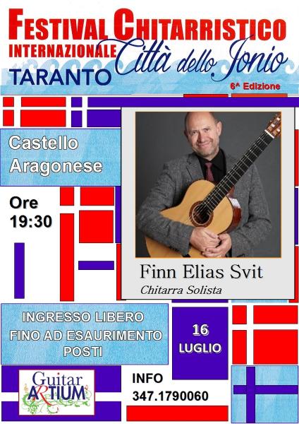FESTIVAL CHITARRISTICO INTERNAZIONALE "CITTA' DELLO JONIO" Dalla DANIMARCA FINN ELIAS SVIT