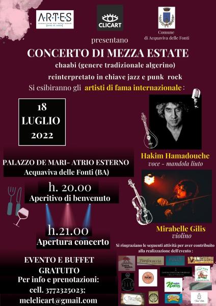Concerto di Mezza estate - Hakim Hamadouche e Mirabelle Gilis