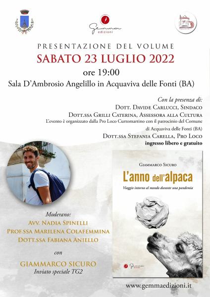 L'anno dell'alpaca. Presentazione del libro di Giammarco Sicuro