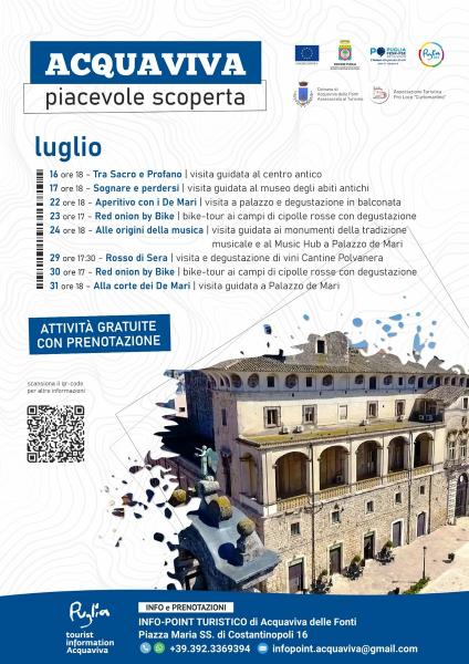 Acquaviva: piacevole scoperta - Visite guidate e attività esperienziali gratuite