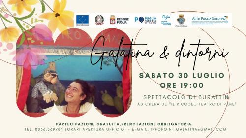 Galatina & Dintorni : sabato Spettacolo di burattini