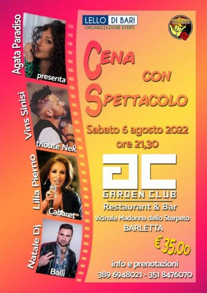CENA CON SPETTACOLO