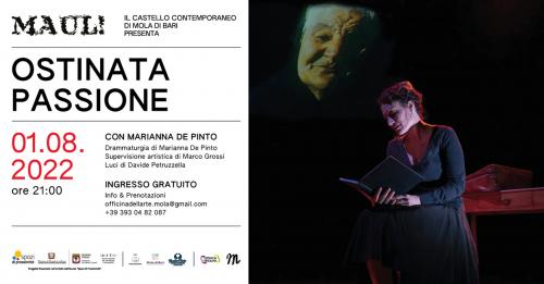“Ostinata Passione”, l’opera teatrale ispirata a Cecilia Mangini va in scena il primo agosto al MAUL!