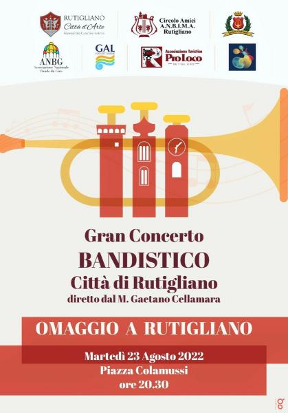 Gran Concerto Bandistico "CITTÀ DI RUTIGLIANO" - Dirige il m° Gaetano CELLAMARA