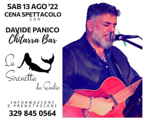 Cena spettacolo con Davide Panico chitarra bar