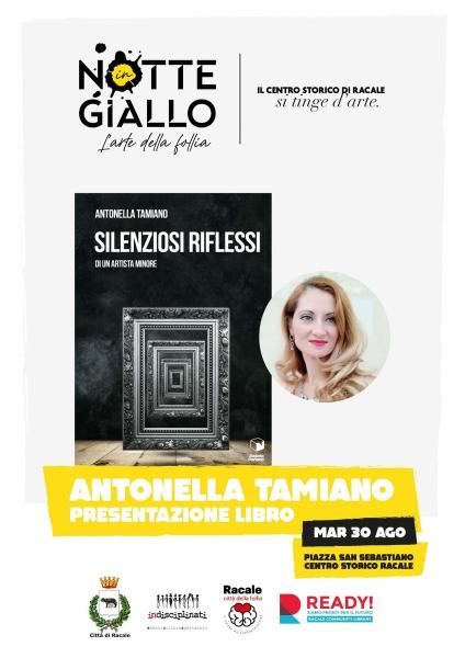 La scrittrice Antonella Tamiano presenta a Racale (LE) il suo romanzo