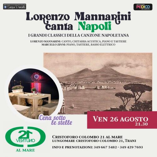 LORENZO MANNARINI CANTA NAPOLI Con MARCELLO ZINNI "I grandi classici della canzone napoletana” Trani