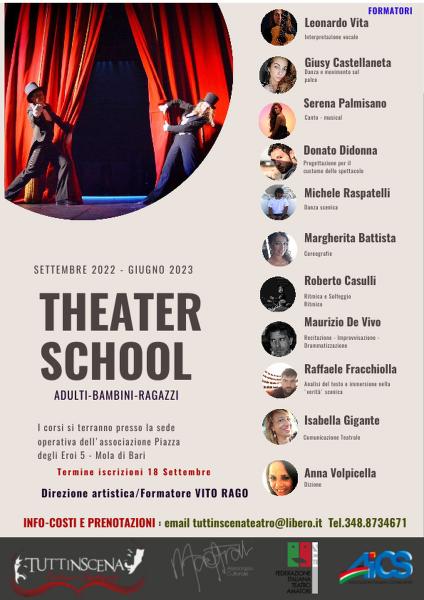 “THEATER SCHOOL” per bambini, ragazzi e adulti.