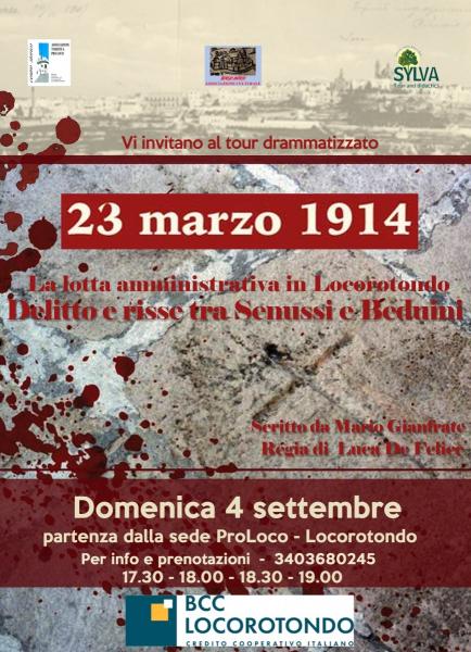 Delitto del 23 marzo 1914. La lotta in Locorotondo fra Senussi e Beduini.