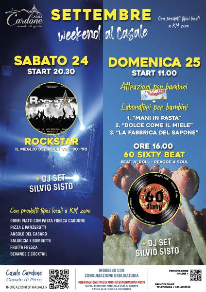 WEEKEND AL CASALE | 24-25 SETTEMBRE