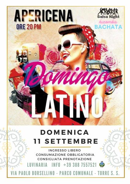 DOMINGO LATINO DJ SET  domenica 11 settembre a Torre Santa Susanna