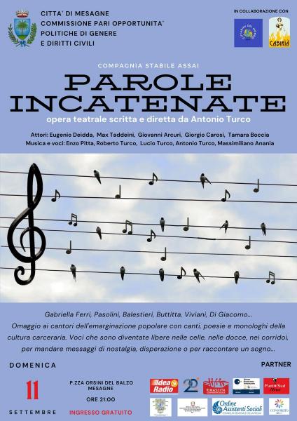 Parole Incatenate- omaggio ai cantori dell'emarginazione popolare