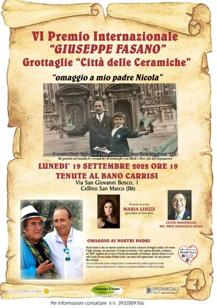 VI Premio "Giuseppe Fasano"