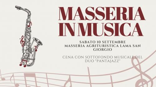 Masseria in musica: cena con sottofondo musicale jazz