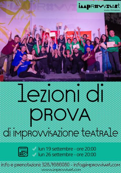 Lezione prova gratuita di Improvvisazione Teatrale con Improvvisart il lunedì sera a Lecce