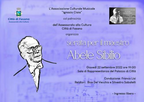 Serata per il maestro Abele Sibilio
