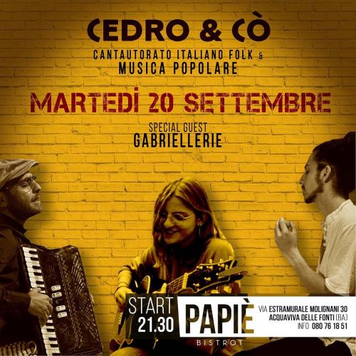 CEDRO Live - Cantautorato Italiano e Musica Popolare