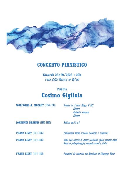 CAELIUM CLASSICA FESTIVAL-Pianista Cosimo Gigliola