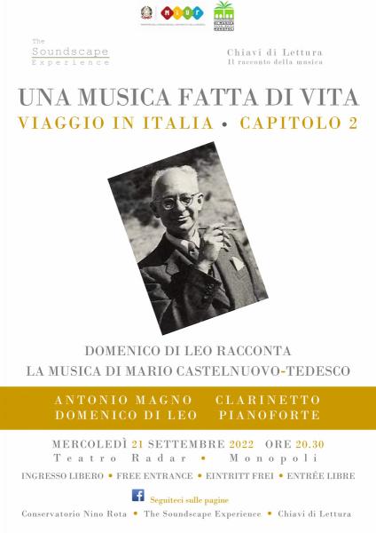 Una musica fatta di vita: Mario Castelnuovo-Tedesco.  Alla (ri)scoperta di un grande musicista italiano
