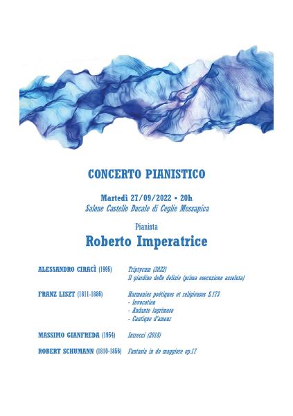 CAELIUM CLASSICA FESTIVAL- Pianista Roberto Imperatrice