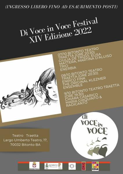 Di Voce in Voce Festival 2022 XIV Edizione (Bitonto)