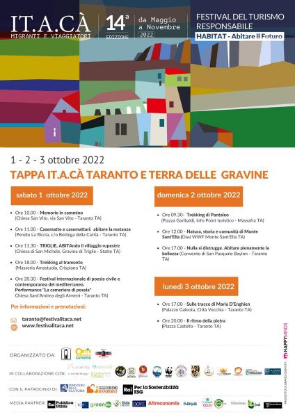 Festival IT.A.CÀ tappa TARANTO E TERRA DELLE GRAVINE