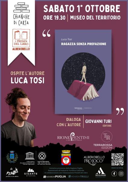 Presentazione libro "RAGAZZA SENZA PREFAZIONE" di Luca Tosi