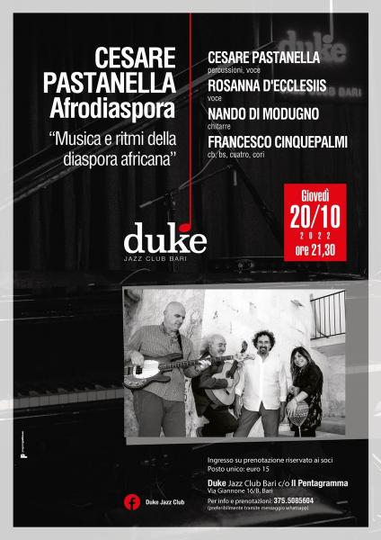 "Cesare Pastanella Afrodiaspora - Musica e ritmi della diaspora africana"