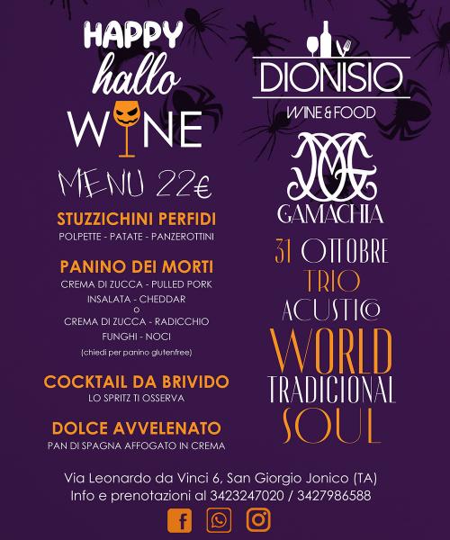 Happy HalloWine - "Gamachia" in Enoteca Dionisio