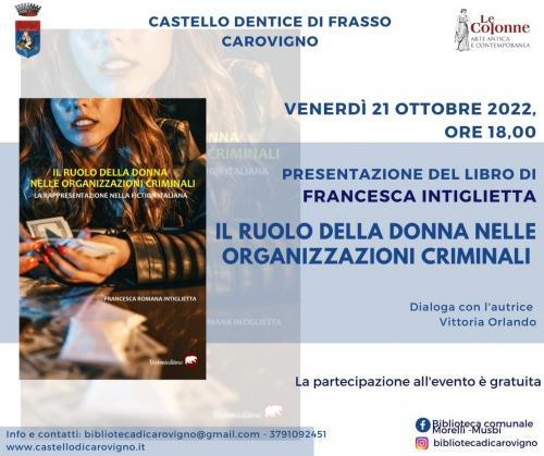 Il ruolo della donna nelle organizzazioni criminali. La presentazione presso la biblioteca Salvatore Morelli di Carovigno.