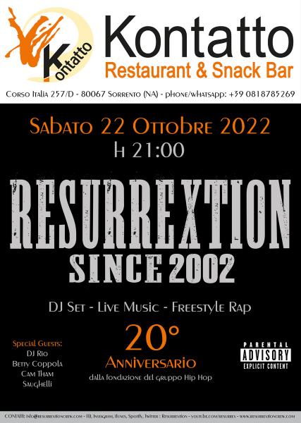 Resurrextion Live - 20 Anniversario del gruppo Hip Hop