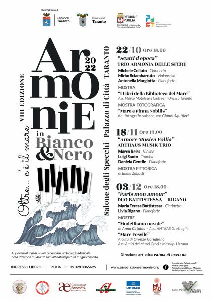 I appuntamento ArmoniE in Bianco & Nero 2022 VIII edizione – Oltre... c'è il mare