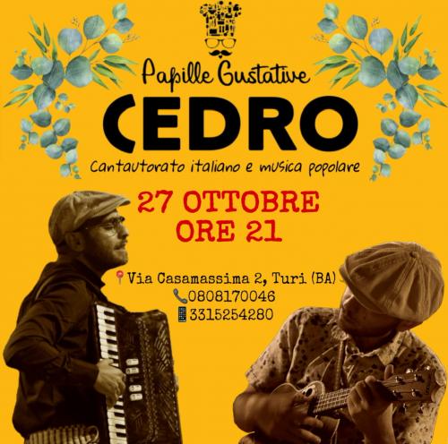 Cedro in concerto a Turi