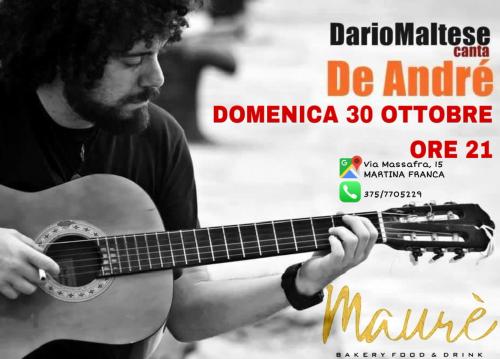 Dario Maltese canta De André a Martina Franca