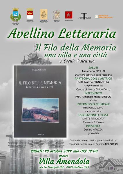 Ad Avellino Letteraria: Villa Amendola e la sua storia