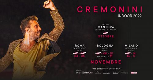 Cremonini Indoor 2022: a Roma